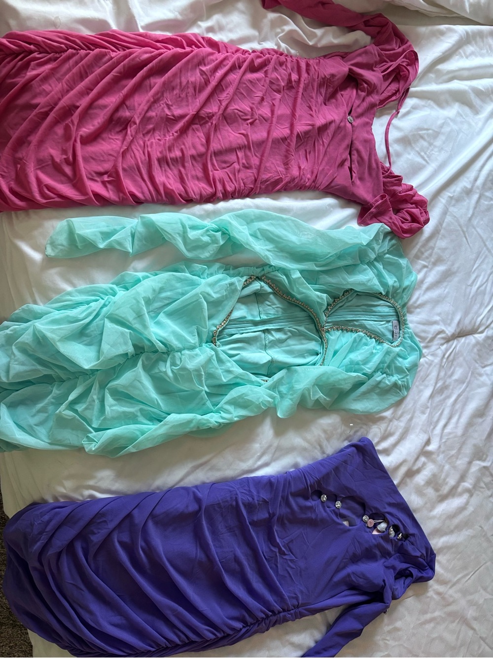 Oh Polly Mini Dress Trio — Pink, Mint, Purple